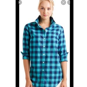 Vineyard Vines teal Buffalo check flannel
